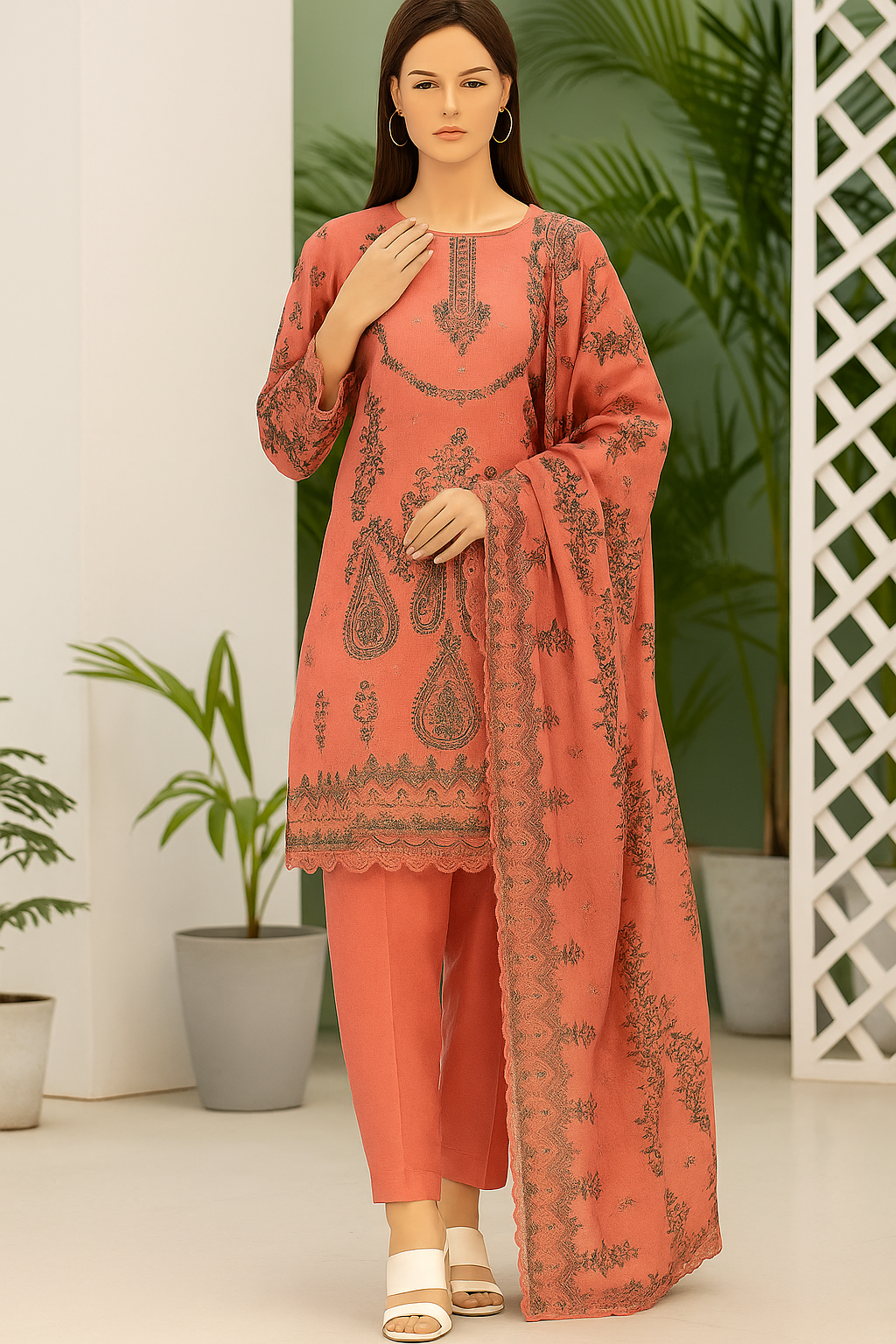 Mishal By SB - Unstitched 3-Piece Heavy Embroidery