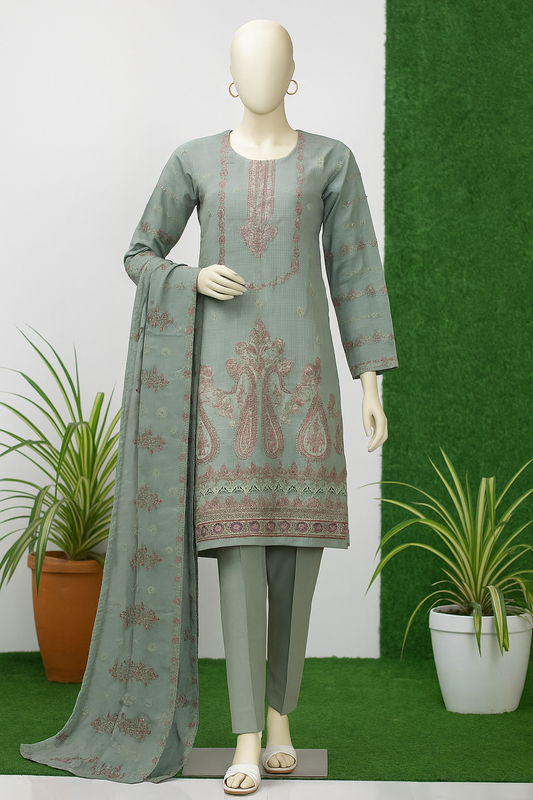 Mishal By SB - Unstitched 3-Piece Heavy Embroidery