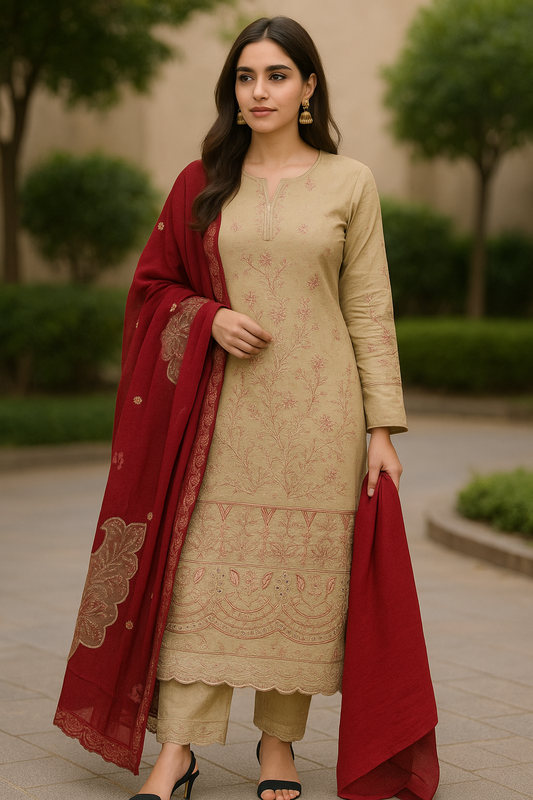 Rang e Haya - Unstitched 3-Piece Heavy Embroidered Lawn VOL-45