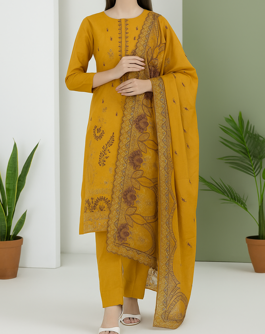 Hasena – Breeza Izel | 3-piece embroidered unstitched suit