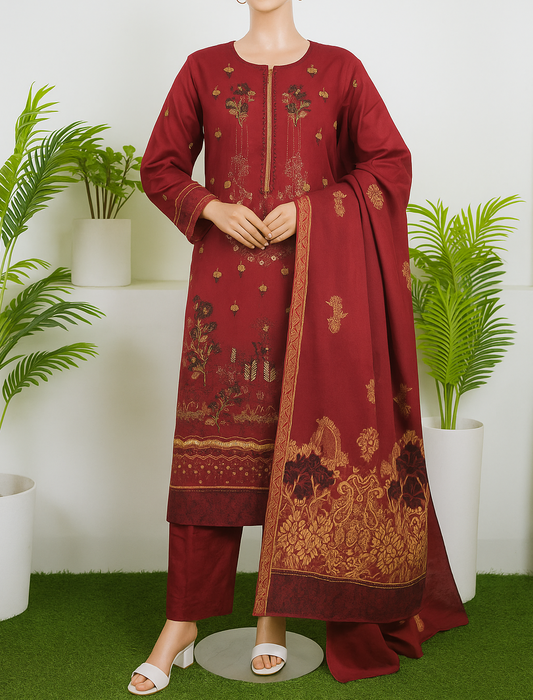 Areeba Eman – Unstitched 3PC Embroidered Lawn