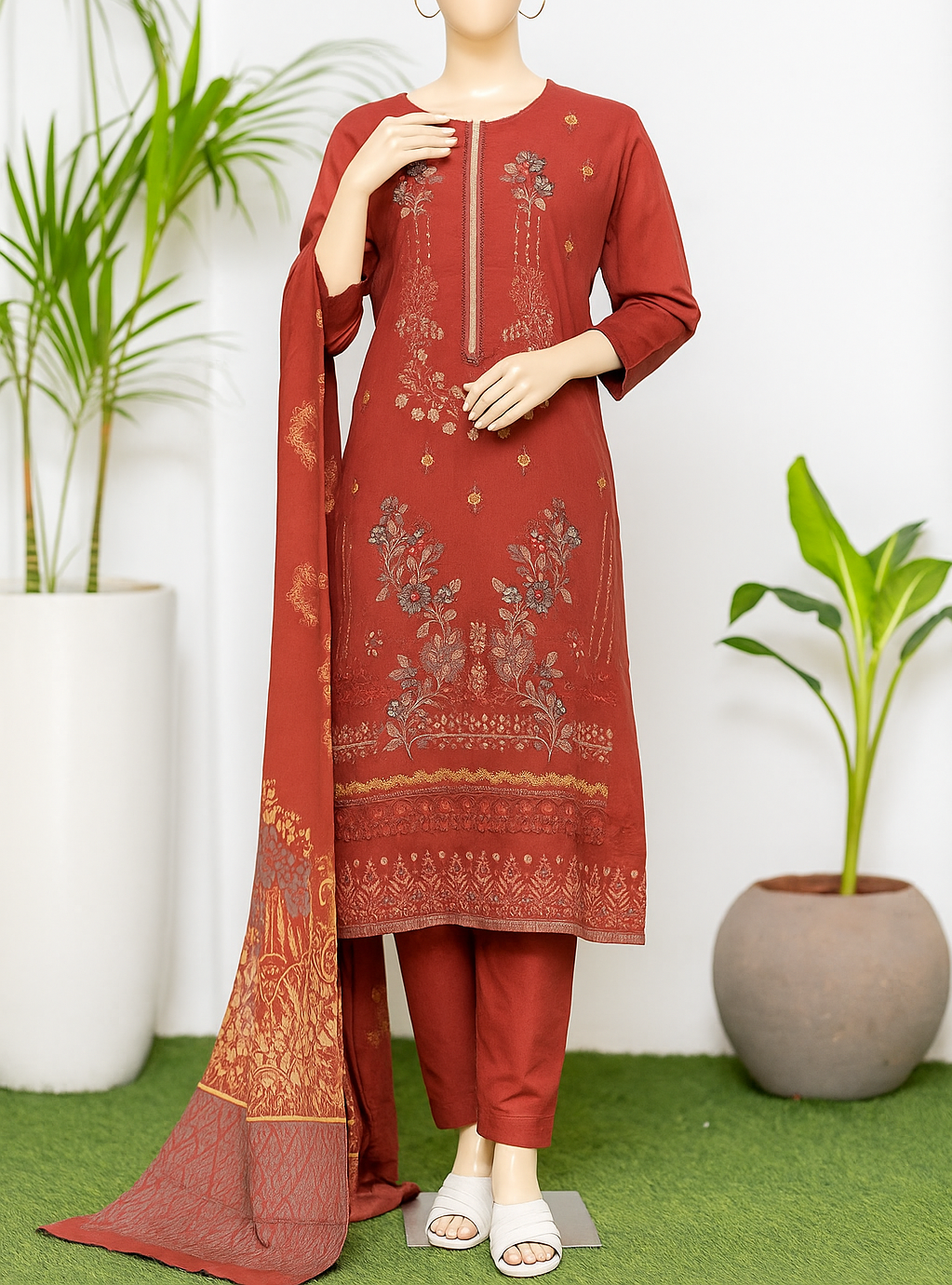 Areeba Eman – Unstitched 3PC Embroidered Lawn