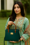 GuccI Inspired White Faux Leather Handbag