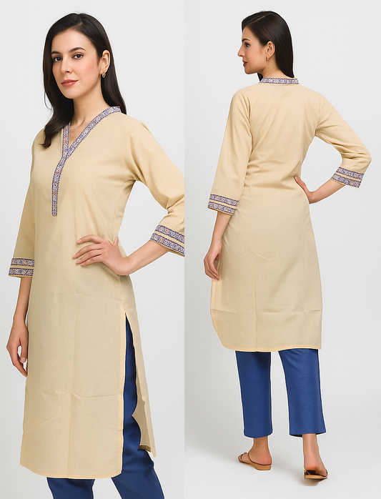 Zellbury Solid Mauve Kurti with Tie-Dye Pants – 2 Pc Set