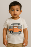 Surf Seagull Short Sleeve Tee-For Kids