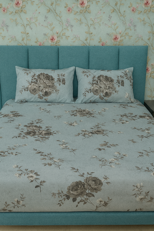 3-Piece Luxury Bed Sheet Set – Elastic Fitted | Printed Flanelle By Henri Coveri