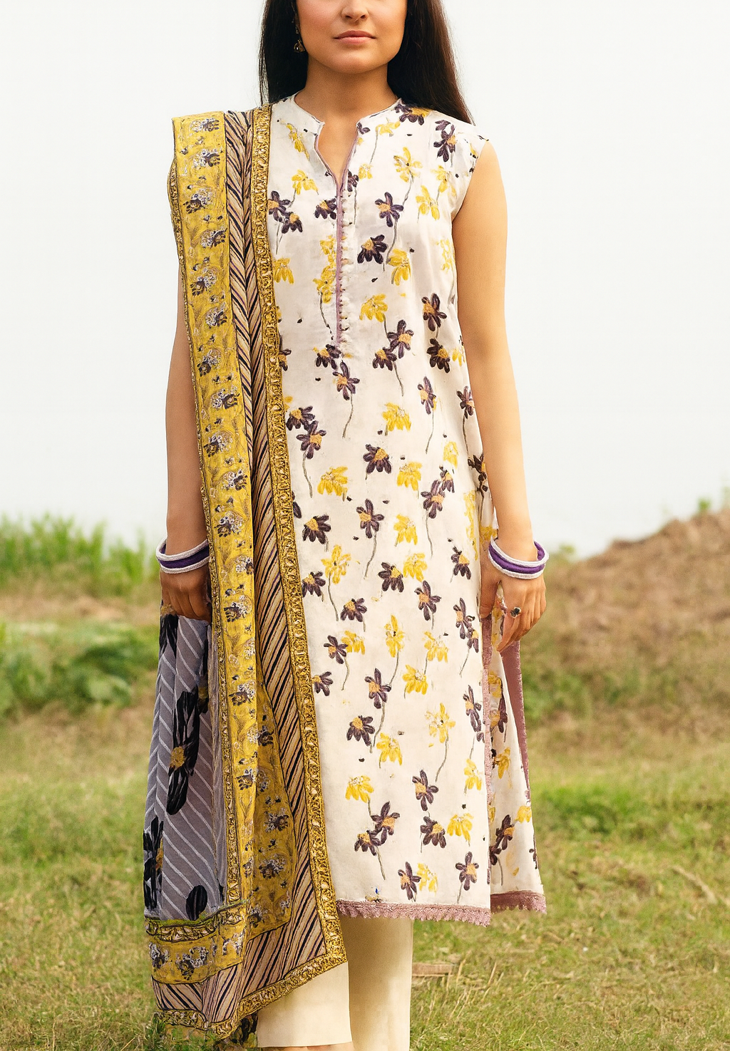 Gul Ahmad Khaddar 3 Piece Unstitched Suit