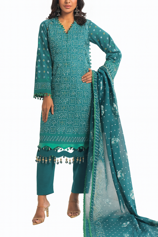 Gul Ahmad Khaddar 3 Piece Unstitched Suit