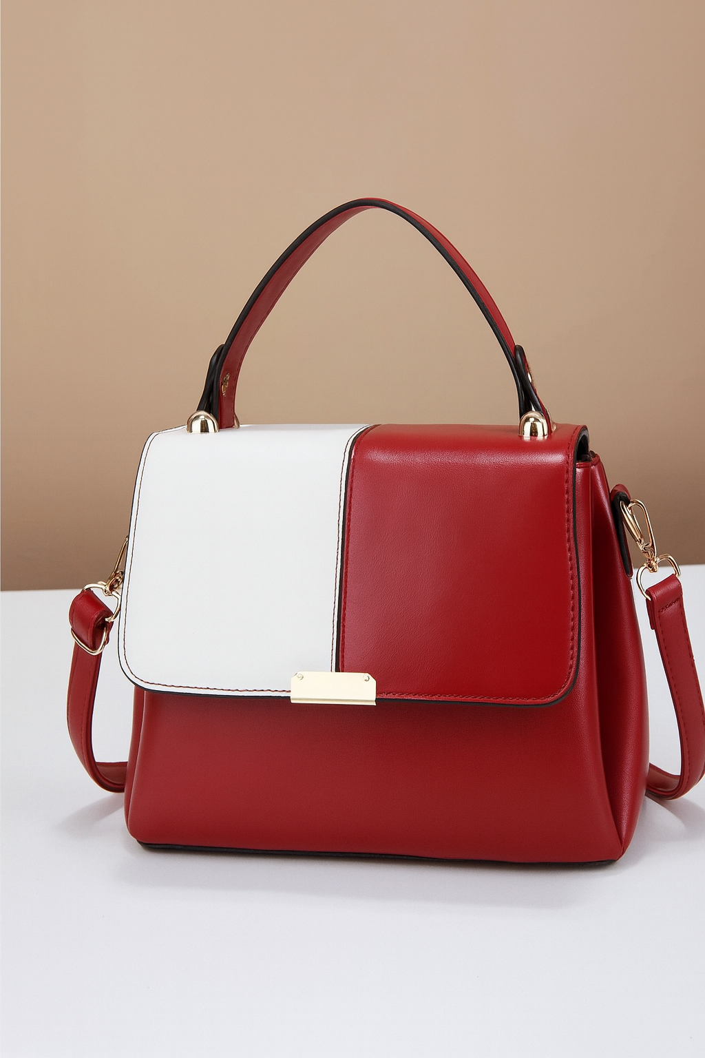 Two-Tone Elegance Handbag – Chic & Versatile