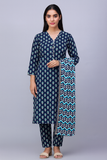 AlKaram – Doriya Stitched 3-Piece Printed Suit