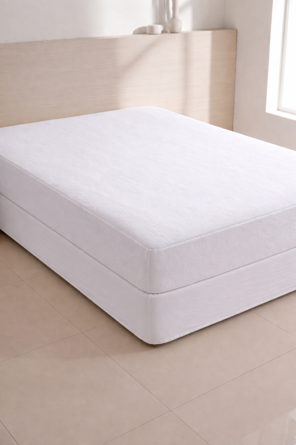 KBC Terry Water Proof Fitted Mattress Cover (White)