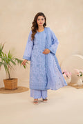Zunaira Zamal-3PC-Embroidery Unstitch Lawn (Lavender)