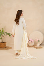 Zunaira Zamal-3PC-Embroidery Unstitch Lawn (Champagne)