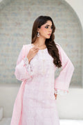 Zunaira Zamal-3PC-Embroidery Unstitch Lawn (Pink)