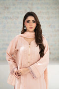 Zunaira Zamal-3PC-Embroidery Unstitch Lawn (Lite peach)
