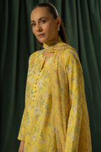 Ego Slide Away – 3PC Unstitched Lawn (Yellow)
