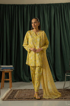 Ego Slide Away – 3PC Unstitched Lawn (Yellow)