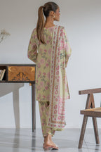 Ego Slide Away – 3PC Unstitched Lawn (Cream Rust)