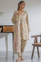 Ego Slide Away – 3PC Unstitched Lawn (Cream Rust)