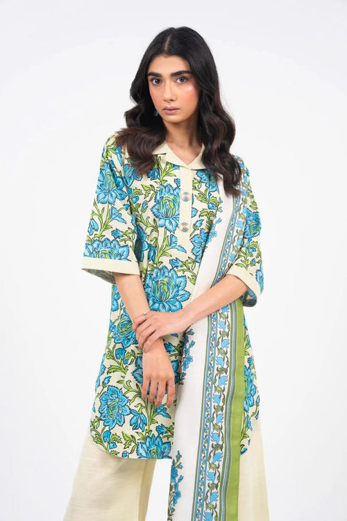 Alkaram Unstitched 3-Piece | Sky Floral