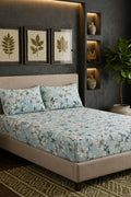 King Size Fitted Bed Sheet Set By KBC (Light Blue)