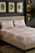 King Size Fitted Bed Sheet Set By KBC (Peach)