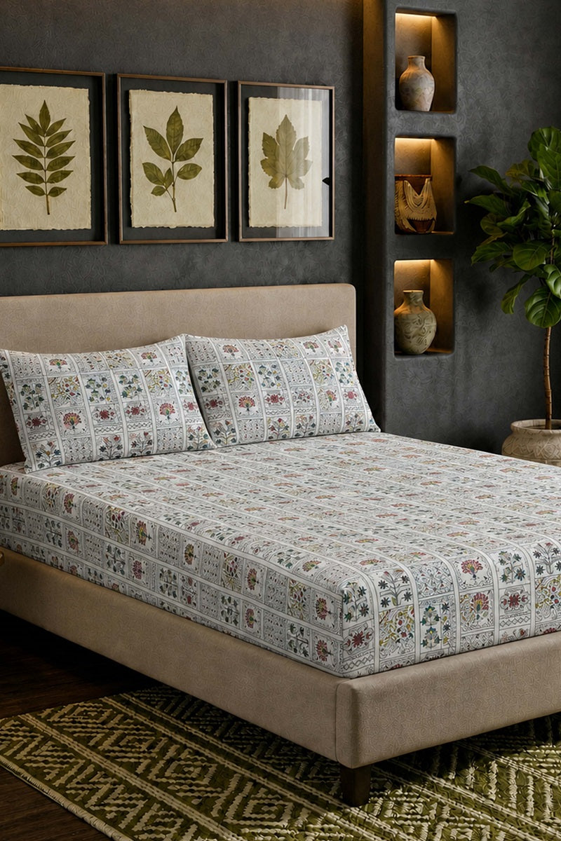King Size Fitted Bed Sheet Set By KBC (Light Green)