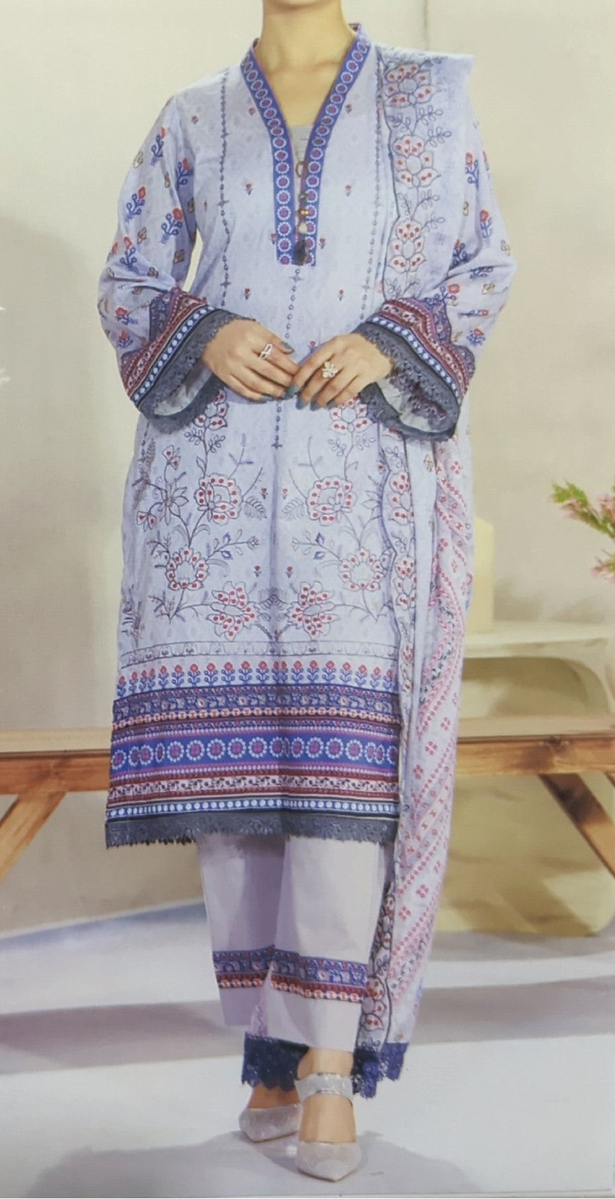 FRENZEY VOL 12 – Unstitched 3-Piece Luxury Embroidered Suit