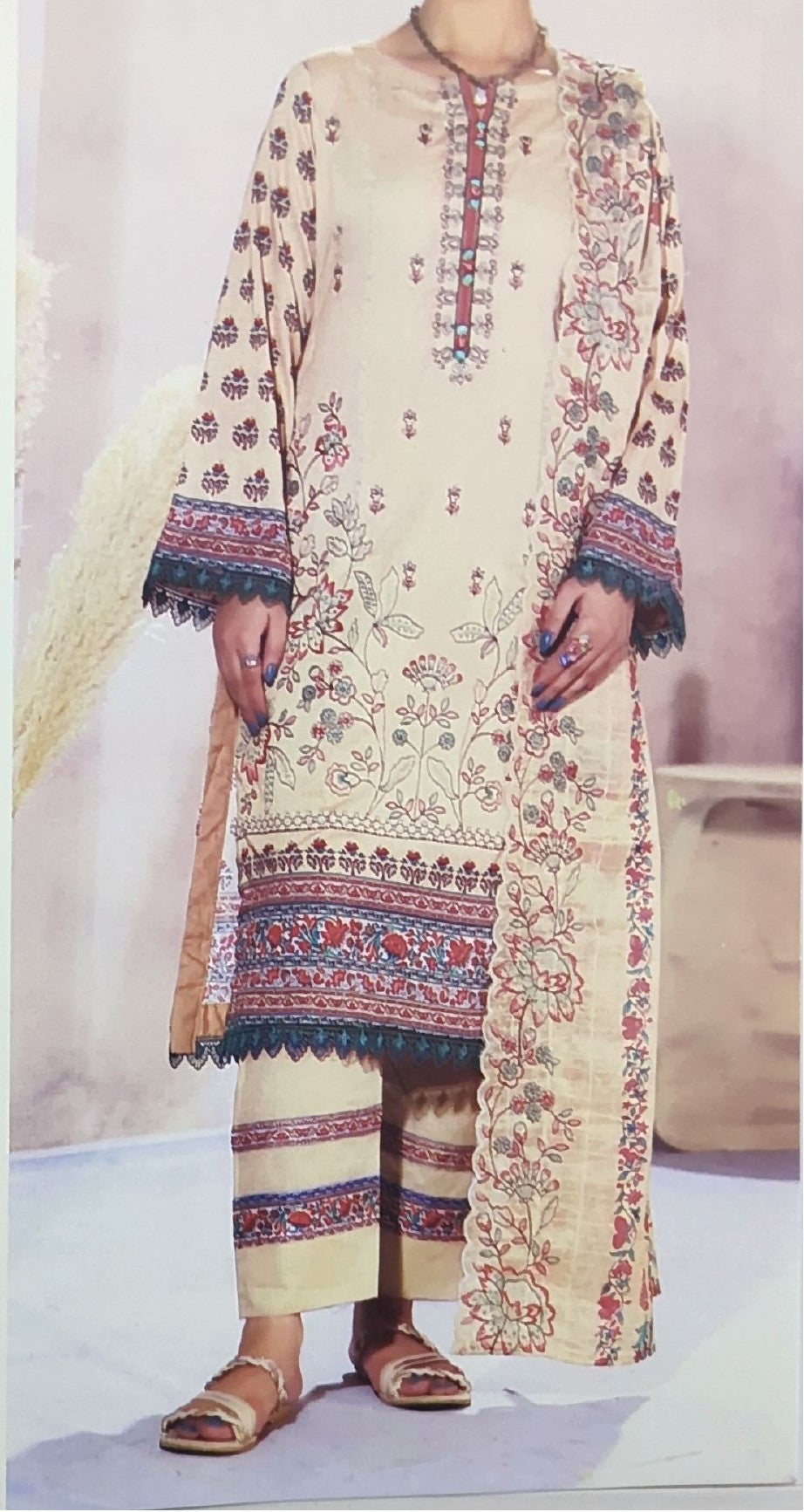 FRENZEY VOL 12 – Unstitched 3-Piece Luxury Embroidered Suit
