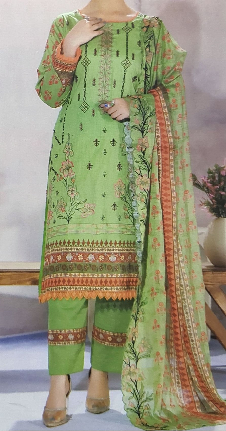 FRENZEY VOL 12 – Unstitched 3-Piece Luxury Embroidered Suit