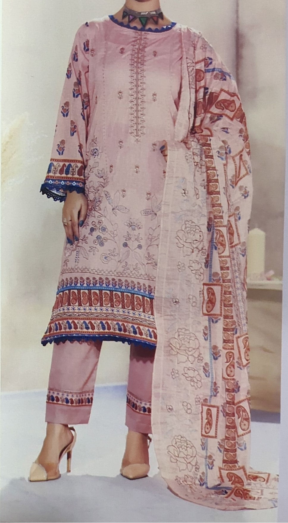 FRENZEY VOL 12 – Unstitched 3-Piece Luxury Embroidered Suit
