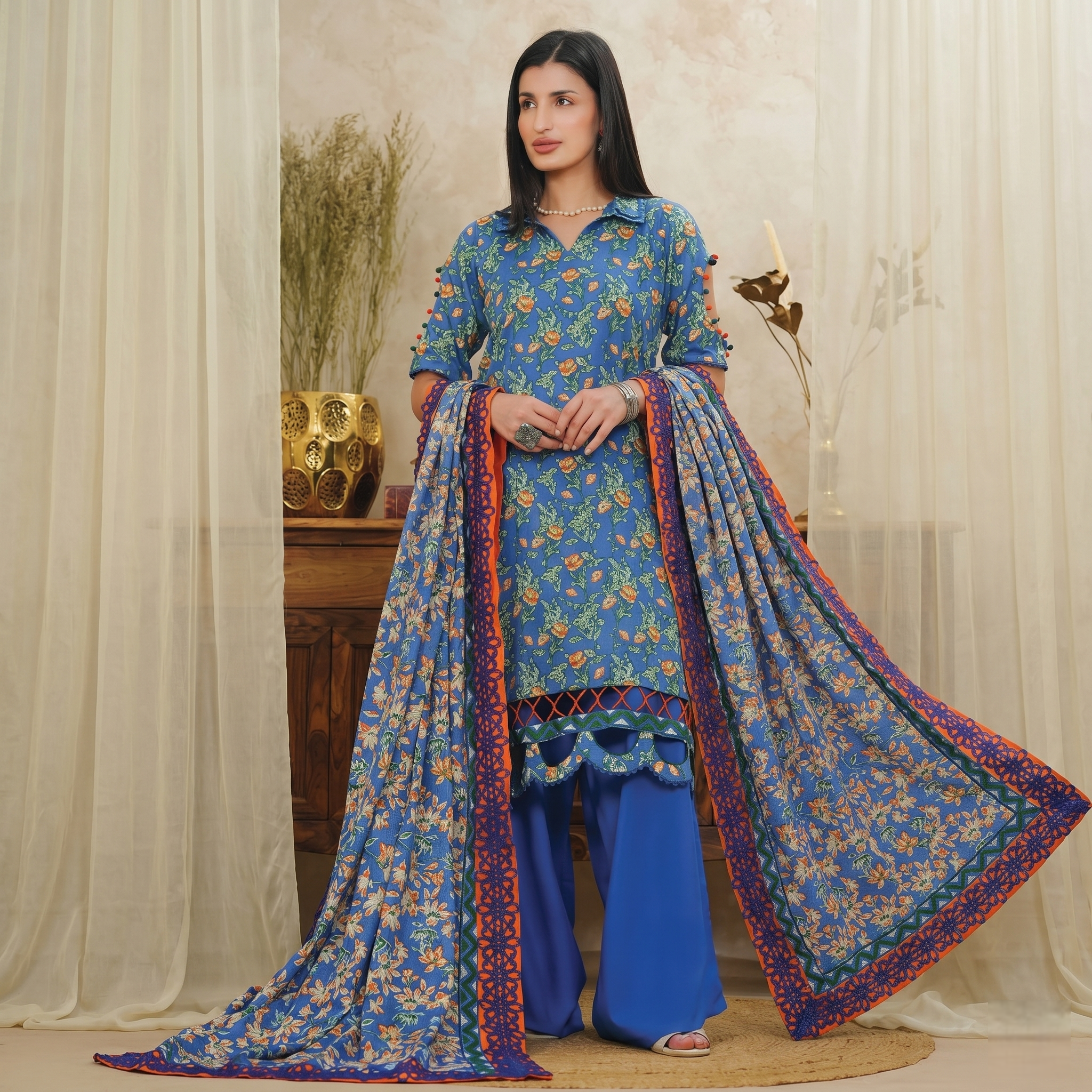 Mor Bagh by Beechtree – 3 Piece Unstitched Lawn Suit