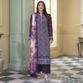 Dhagakari By Johra 3PC- Unstitch Embroidered Suit (Purple)