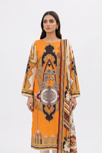 Keyseria By Jaffrani-3PC Unstitch Lawn Chapter-7 (Orange)