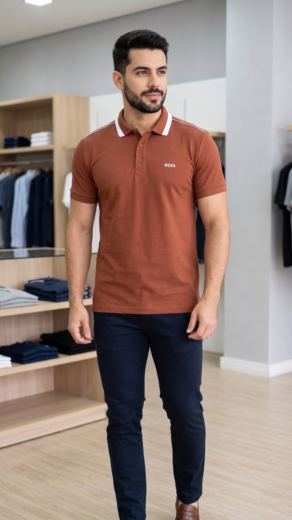 Boss Classic Polo T-Shirt (Brown)