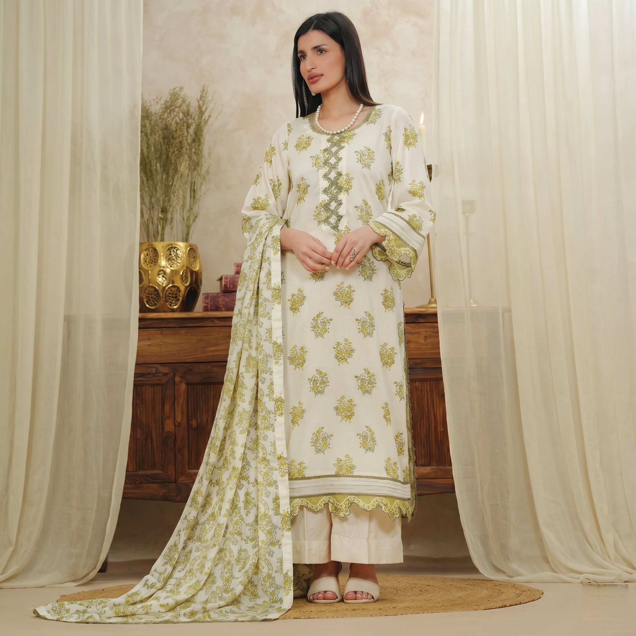 Mor Bagh by Beechtree – 3 Piece Unstitched Lawn Suit