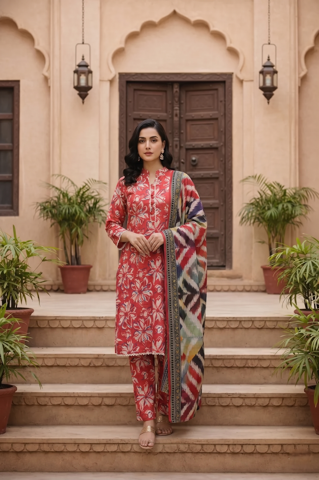 Alkaram – Doriya Stitched 3-Piece Printed Suit (Well Read)