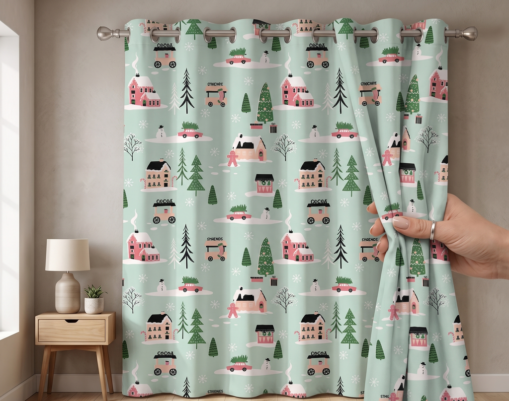 CURTAIN 10 RINGS HIGH & EXPORT QUALITY (Pista)