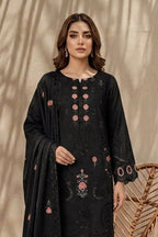 Kiran by Breeza Fashion - 3PC Unstitched Embroidered Lawn Suit (Black)
