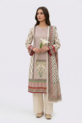 Keyseria By Jaffrani-3PC Unstitch Lawn Chapter-7 (Light Gray)