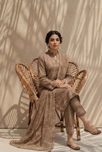 Kinza by Breeza Fashion - 3PC Unstitched Embroidered Lawn Suit (Brown)