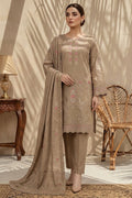 Kiran by Breeza Fashion - 3PC Unstitched Embroidered Lawn Suit (Beige)