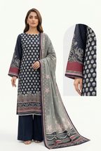 Keyseria By Jaffrani-3PC Unstitch Lawn Chapter-7 (Black)