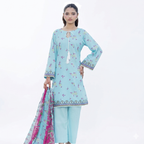 Sana Safinaz 3PC Unstitched Lawn Suit – Premium Printed Summer Collection