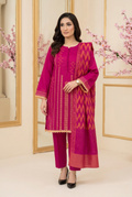 Alkaram Studio 3PC Stitched Embroidered Lawn Suit (Pink Violet)