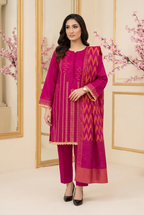 Alkaram Studio 3PC Stitched Embroidered Lawn Suit (Pink Violet)