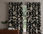 CURTAIN 10 RINGS HIGH & EXPORT QUALITY (Black)