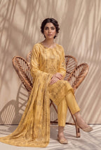 Jasmine by Breeza Fashion - 3PC Unstitched Embroidered Lawn Suit (Yellow)