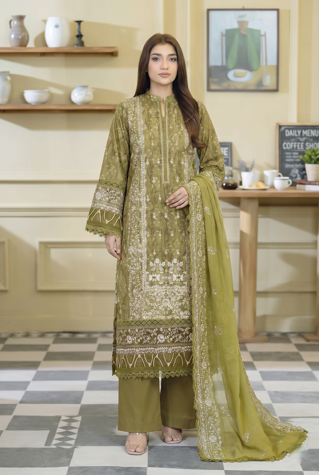 Lala Zar By Johra Unstitch Embroidered-3PC-Lawn-Pista