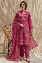 Kinza by Breeza Fashion - 3PC Unstitched Embroidered Lawn Suit (Pink)